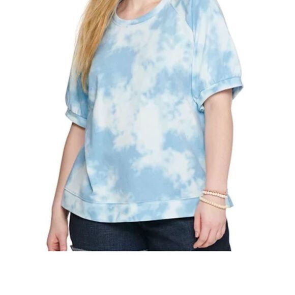 Sonoma OX blue tie dye‎ short sleeve sweatshirt new with tags - Picture 2 of 15